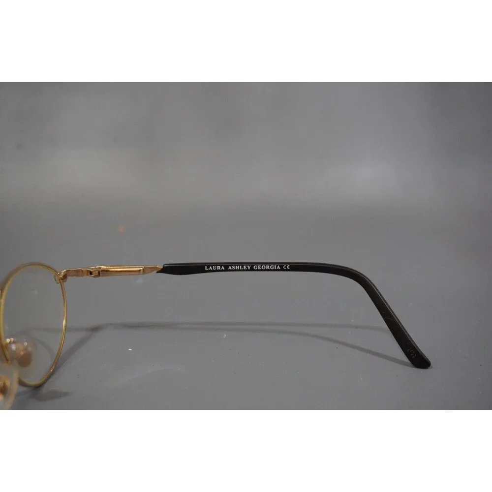 Laura Ashley Georgia SABLE Gold Purple 50-18 135 Vintage Oval Eyeglasses FRAMES